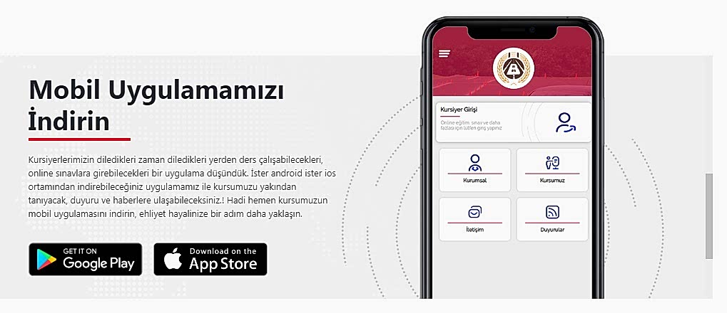 Web sitemiz ve mobil uygulamamız yayında.